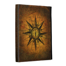 Antique Compass Rose iPad Folio Case