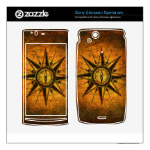 Antique Compass Rose Xperia Arc Skin