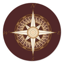 Antique Compass Sticker