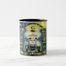 Antique Craft Freemasonry Masonic Hazen Mug