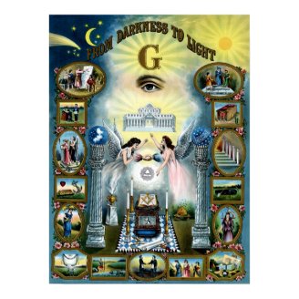 Antique Craft Freemasonry Masonic Hazen Poster