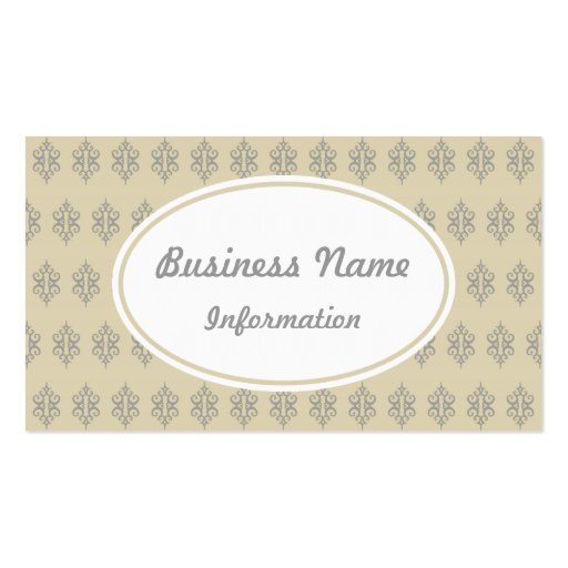 Antique Cream Lace Business Card (front side)