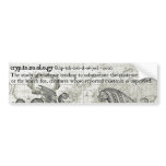 Antique Cryptozoology Definition Bumper Sticker