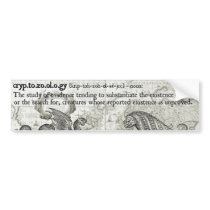 Antique Cryptozoology Definition Bumper Sticker