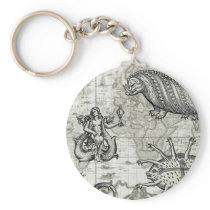 Antique Cryptozoology Keychain