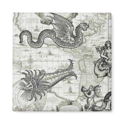 Antique Cryptozoology Magnet by cryptozoologyshop