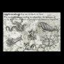 Antique Cryptozoology Map Print