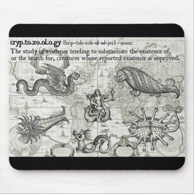 Antique Cryptozoology Mousepad by cryptozoologyshop