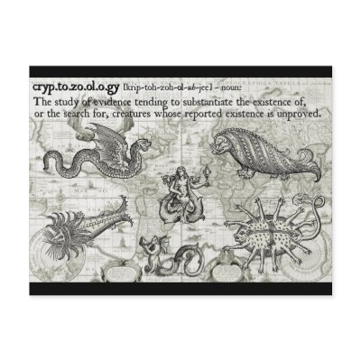 Antique Cryptozoology Postcards by cryptozoologyshop