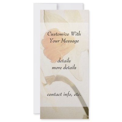 Antique Daffodils Personalized Rack Card by Pretty_World