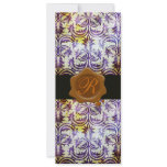 ANTIQUE DAMASK BROWN WAX SEAL MONOGRAM,purple Personalized Announcement
