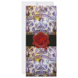 ANTIQUE DAMASK RED WAX SEAL MONOGRAM,purple Invite