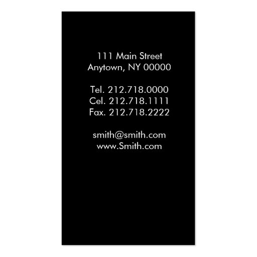 Antique Dealer Business Card (back side)