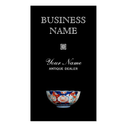 Antique Dealer Business Card (front side)