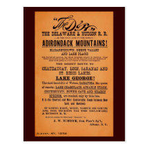 Antique Delaware and Hudson Railroad ad Postcards