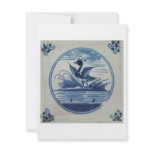 Antique Delft Blue Tile - Duck in the Water Announcements