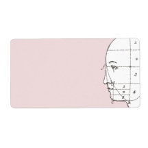 Antique Diagram of Human Head Unique Personalized Shipping Labels