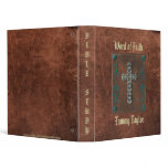 Antique Distressed Print W/Cross Study Notebook binders