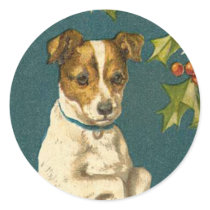 Antique Dog Christmas sticker by golden_oldies Antique Dog Christmas sticker