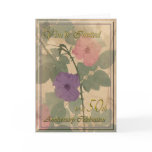 Antique Dusty Rose 50th Anniversary Cards