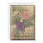 Antique Dusty Rose 50th Anniversary Personalized Invite