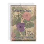Antique Dusty Rose 70th Anniversary Personalized Invitation