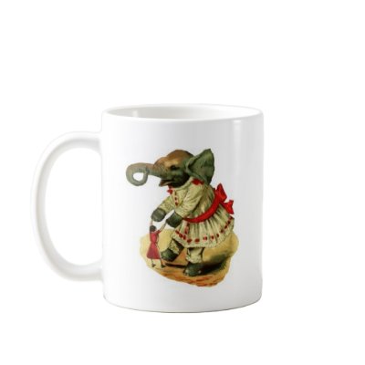 Antique elephant-dancing-doll mugs by qandjj