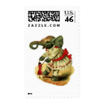 Antique elephant-dancing-doll stamp