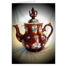 Antique English Teapot Coffee Pot card