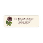 Antique Engraving of a Purple Globe Dahlia Custom Return Address Labels