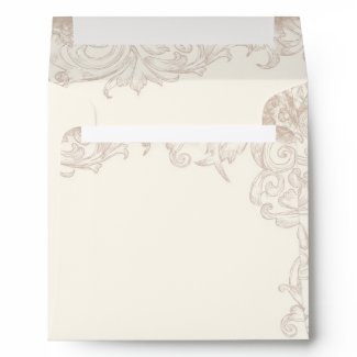 Antique Etched Swirl - Cream - Wedding Envelopes envelope