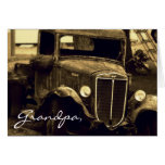 Antique  Farm Truck Sepia Photograph Greeting Cards