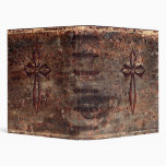 Antique Faux Leather Cross Vinyl Binder