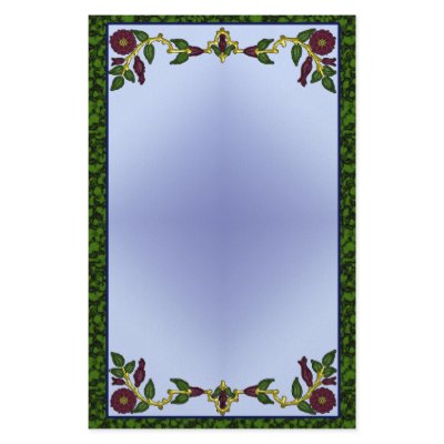 antique floral border stationery by wolffreeborn