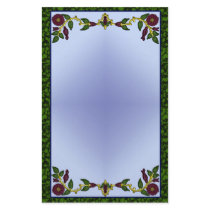 antique floral border stationery
