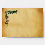 ANTIQUE FLORENTINE PARCHMENT WAX SEAL MONOGRAM ENVELOPES