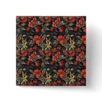 Antique Flowers by Alexandra Cook aka Linandara Pinback Buttons