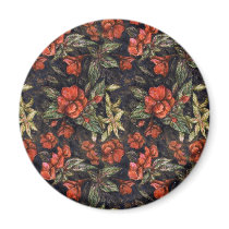 Antique Flowers by Alexandra Cook aka Linandara Fridge Magnet