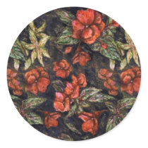 Antique Flowers by Alexandra Cook aka Linandara Round Stickers