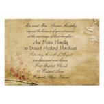 Antique Flowers Wedding Invitation