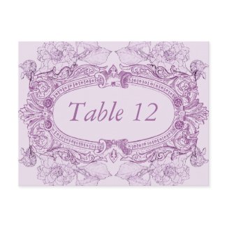 Antique Frame Lilac Table Number Card postcard