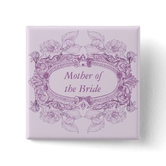 Antique Frame Lilac Wedding Role Button button
