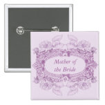 Antique Frame Lilac Wedding Role Button