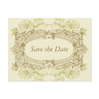 Antique Frame Save the Date Postcard postcard