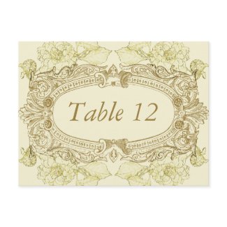 Antique Frame Table Number Card postcard