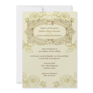 Antique Frame Wedding Invitation invitation