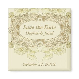 Antique Frame Wedding Save the Date Magnet magnet