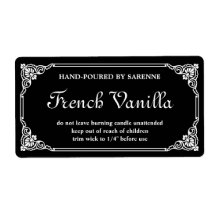 Antique French Border Candle Label Template