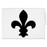 Antique French Chic Fleur De Lis Silhouette Cards