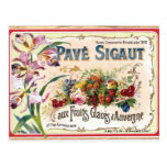 Antique French Label PostCard